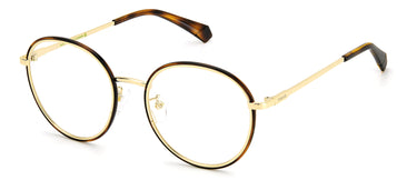 Premium Women Polaroid Eyeglasses: PLD D438/G - Havana Gold - SpecSMART Eye Clinic (Diagonal View)